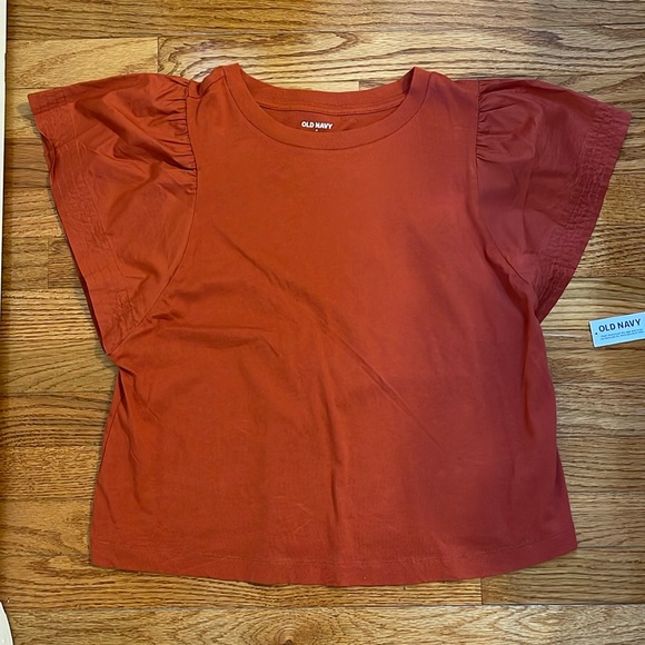 NWT Old Navy Cropped Rust Top - Picture 1 of 10